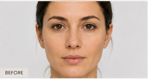 Before Jawline Contouring