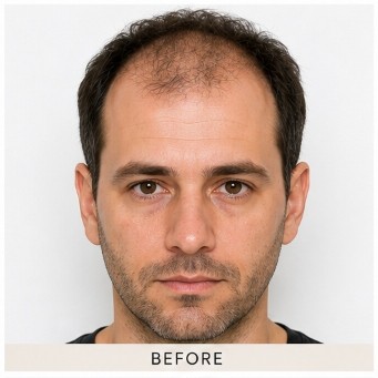 Before LED Hair Regrowth Therapy