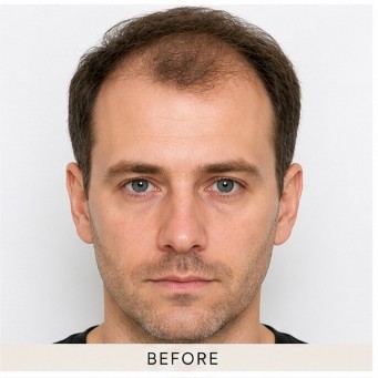 Before LED Hair Regrowth Therapy